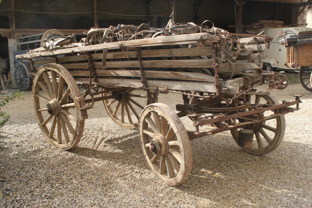 ChariotFourragère de transport mle 1900 en état d'origine Aiolfi G.b.r.