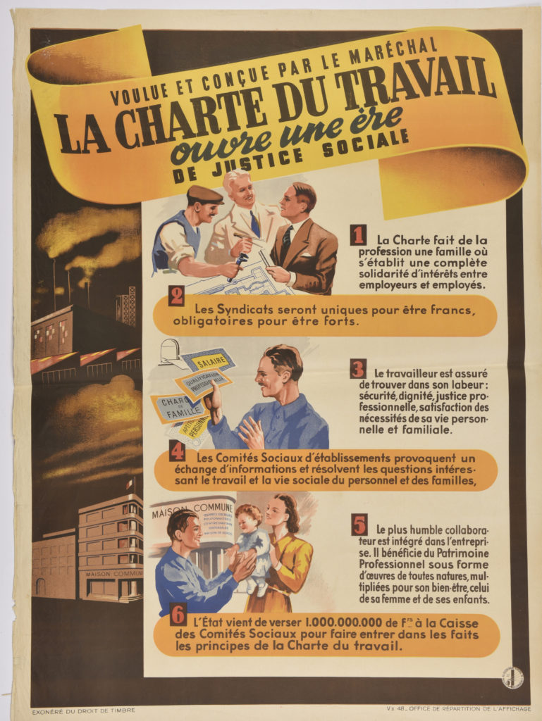 La Charte du Travail « Voulue et conçue par le Maréchal Aiolfi G.b.r.