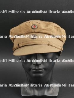 Schirmmütze entièrement en toile sable Prussian officer canvas visor cap. — miniature 1