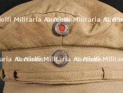 Schirmmütze entièrement en toile sable Prussian officer canvas visor cap. — miniature 2
