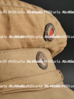 Schirmmütze entièrement en toile sable Prussian officer canvas visor cap. — miniature 10