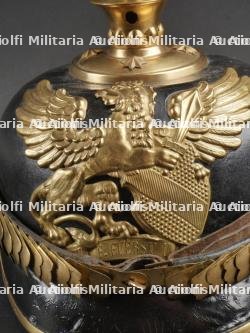 Bade Casque d'un officier d'artillerie. Baden artillery officer spiked helmet. — photo 3