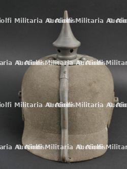 Prusse casque à pointe troupe ersatz feutre modèle 1915. Prussia M1915 ersatz felt spiked helmet. — photo 9