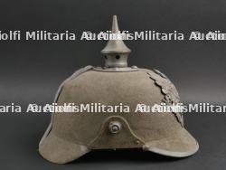 Prusse casque à pointe troupe ersatz feutre modèle 1915. Prussia M1915 ersatz felt spiked helmet. — miniature 11
