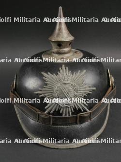 Saxe Casque à pointe troupe modèle 1915 d'un Pionnier du PB22. Saxonia M1915 Engineer spiked helmet.