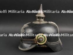 Saxe Casque à pointe troupe modèle 1915 d'un Pionnier du PB22. Saxonia M1915 Engineer spiked helmet. — miniature 6