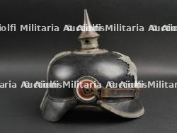 Saxe Casque à pointe troupe modèle 1915 d'un Pionnier du PB22. Saxonia M1915 Engineer spiked helmet. — miniature 10