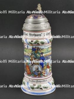 Bavière - Chope d'un réserviste du Bay. 14 Infanterie Regiment de Nürnberg. Bavaria reservist beer stein of the 14th infantry regiment. — miniature 2