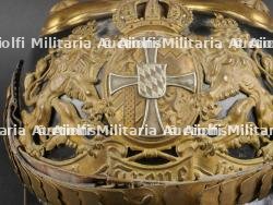 Bavière Casque à pointe d'un officier monté de réserve. Bavaria - Mounted reserve officer spiked helmet. — miniature 3
