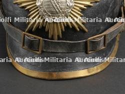 Saxe Casque à pointe ersatz en cuir épais. Saxonia - Ersatz thick leather spiked helmet. — photo 2