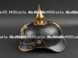 Saxe Casque à pointe ersatz en cuir épais. Saxonia - Ersatz thick leather spiked helmet. — photo 5