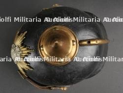 Saxe Casque à pointe ersatz en cuir épais. Saxonia - Ersatz thick leather spiked helmet. — miniature 8