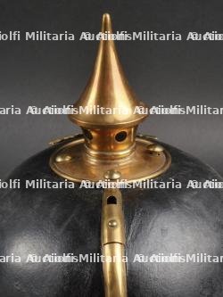 Saxe Casque à pointe ersatz en cuir épais. Saxonia - Ersatz thick leather spiked helmet. — miniature 10