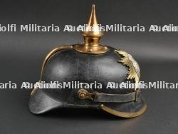 Saxe Casque à pointe ersatz en cuir épais. Saxonia - Ersatz thick leather spiked helmet. — photo 11