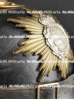 Saxe Casque à pointe ersatz en cuir épais. Saxonia - Ersatz thick leather spiked helmet. — miniature 14