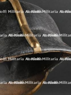 Saxe Casque à pointe ersatz en cuir épais. Saxonia - Ersatz thick leather spiked helmet. — miniature 20