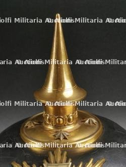 Saxe Casque à pointe d'officier de réserve Saxon. Saxonia - Reserve officer spiked helmet. — miniature 4