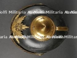 Saxe Casque à pointe d'officier de réserve Saxon. Saxonia - Reserve officer spiked helmet. — photo 5