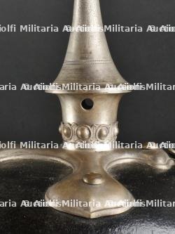 Saxe Thuringe Casque de sous officier en maillechort Unterzahlmeister ou Unterveterinär. Saxonia-Thuringia nickel silver NCO spiked helmet for paymaster or veterinary. — photo 18