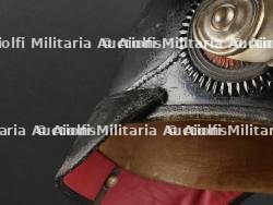 Saxe Thuringe Casque de sous officier en maillechort Unterzahlmeister ou Unterveterinär. Saxonia-Thuringia nickel silver NCO spiked helmet for paymaster or veterinary. — photo 24