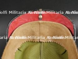 Saxe Thuringe Casque de sous officier en maillechort Unterzahlmeister ou Unterveterinär. Saxonia-Thuringia nickel silver NCO spiked helmet for paymaster or veterinary. — photo 27