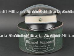 Saxe Casquette de sous-officier de Garde Reiter. Saxonia Guard Cavalry NCO visor cap.