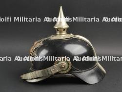 Saxe Casque à pointe modèle 1891 troupe d'un réserviste du Leib Grenadier Regiment Nr 100. Saxonia M1891 Guard Reservist spiked helmet. — miniature 6