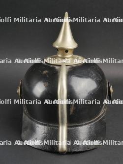 Saxe Casque à pointe modèle 1891 troupe d'un réserviste du Leib Grenadier Regiment Nr 100. Saxonia M1891 Guard Reservist spiked helmet. — miniature 9