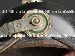 Saxe Casque à pointe modèle 1891 troupe d'un réserviste du Leib Grenadier Regiment Nr 100. Saxonia M1891 Guard Reservist spiked helmet. — miniature 23