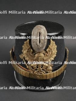 Hanovre Shako d'officier du 10e Bataillon de Chasseurs à Pied. Hannover 10th light infantry battalion shako. — photo 1