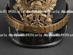 Hanovre Shako d'officier du 10e Bataillon de Chasseurs à Pied. Hannover 10th light infantry battalion shako. — miniature 2