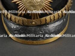 Saxe Casque à pointe troupe modèle 1895 d'un artilleur monté saxon. Saxonia - M1895 Field Artillery spiked helmet. — photo 2