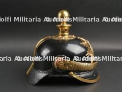 Saxe Casque à pointe troupe modèle 1895 d'un artilleur monté saxon. Saxonia - M1895 Field Artillery spiked helmet. — photo 13