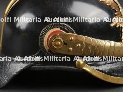 Saxe Casque à pointe troupe modèle 1895 d'un artilleur monté saxon. Saxonia - M1895 Field Artillery spiked helmet. — miniature 14