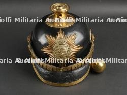 Saxe Casque à pointe troupe modèle 1895 d'un artilleur monté saxon. Saxonia - M1895 Field Artillery spiked helmet. — miniature 15