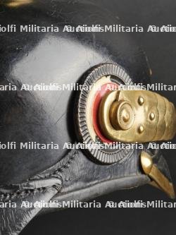 Saxe Casque à pointe troupe modèle 1895 d'un artilleur monté saxon. Saxonia - M1895 Field Artillery spiked helmet. — miniature 21