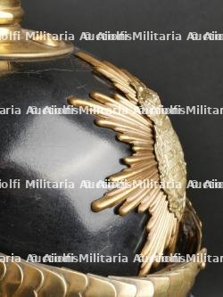 Saxe Casque à pointe troupe modèle 1895 d'un artilleur monté saxon. Saxonia - M1895 Field Artillery spiked helmet. — miniature 24