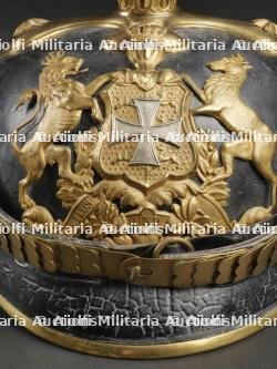 Württemberg casque à pointe d'un officier de réserve d'infanterie. Wurttemberg Infantry Reserve officer spiked helmet. — photo 3