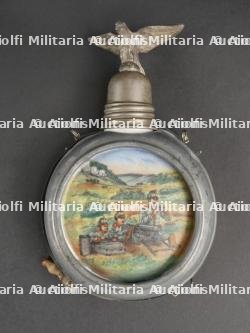 Gourde d'un réserviste d'une MaschinenGewehr Abteilung. Machine gunner reservist flask.