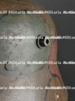 Casque allemand modèle 1916 camouflé. Ww1 german M1916 camouflaged helmet. — photo 13