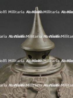 Casque à pointe prussien en tôle feldgrau. Prussia field grey tin spiked helmet. — photo 5