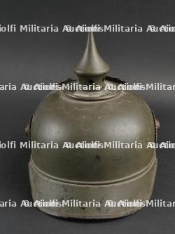 Casque à pointe prussien en tôle feldgrau. Prussia field grey tin spiked helmet. — miniature 9