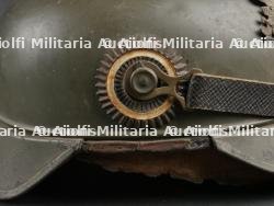 Casque à pointe prussien en tôle feldgrau. Prussia field grey tin spiked helmet. — miniature 12