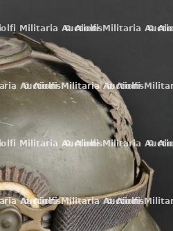 Casque à pointe prussien en tôle feldgrau. Prussia field grey tin spiked helmet. — miniature 14