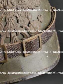Casque à pointe prussien en tôle feldgrau. Prussia field grey tin spiked helmet. — miniature 18