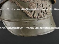 Casque à pointe prussien en tôle feldgrau. Prussia field grey tin spiked helmet. — miniature 37