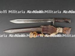 Baïonnette 98-05 avec gousset et Troddel. Ww1 german 98-05 bayonet with frog and knot. — miniature 3