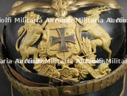Württemberg casque à pointe d'un officier de réserve d'infanterie. Wurttemberg Infantry Reserve officer spiked helmet. — miniature 3