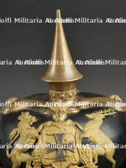 Württemberg casque à pointe d'un officier de réserve d'infanterie. Wurttemberg Infantry Reserve officer spiked helmet. — photo 4