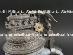 Chope de Réserviste du Eisenbahn Regiment Nr 1. Railway transportation troops reservist stein. — miniature 13